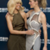 Rihanna and Brooklyn Decker at Battleship photocall in London