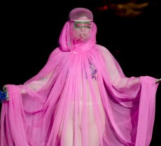 Lady Gaga Takes To The Catwalk for Philip Treacy Show At London Fashion Week