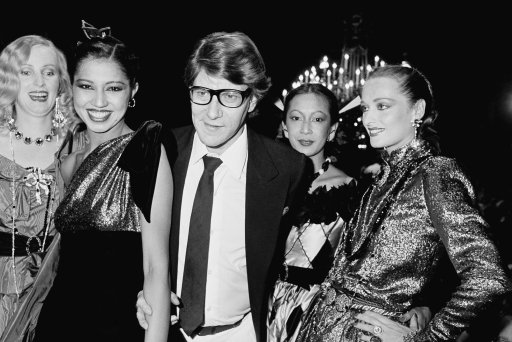 Yves Saint Laurent before the start of his 19791980 fall-winter Haute Couture fashion show in Paris