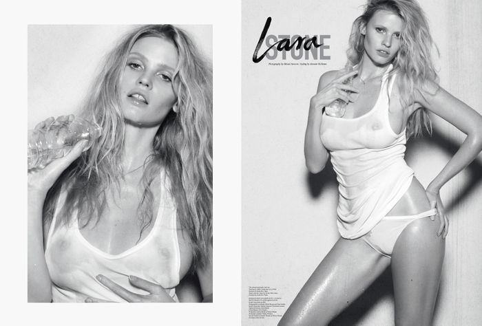 Lara Stone by Mikael Jansson for The Last Magazine F.W 12.13 (Editor notes nudity)