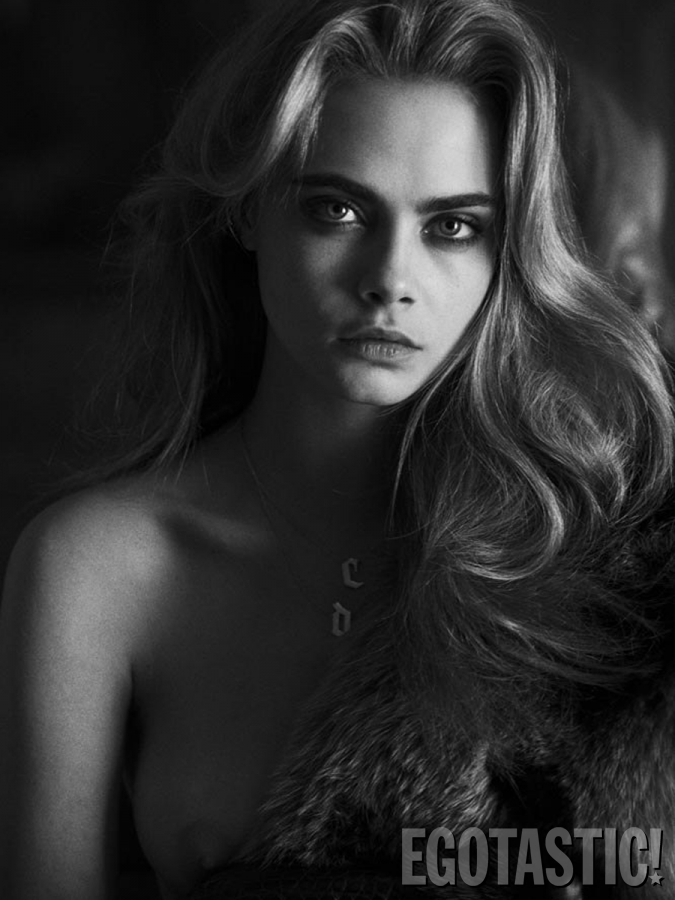 Cara Delevingne Topless Photoshoot for Interview Magazine