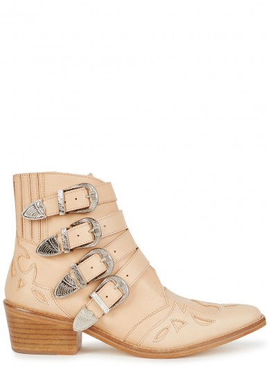 TOGA PULLA Buckle-embellished leather ankle boots £370.00 harveynichols.com