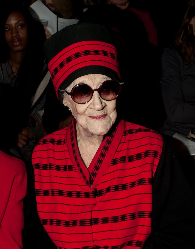 Zelda Kaplan dies at Joanna Mastroianni Fall 2012 fashion show