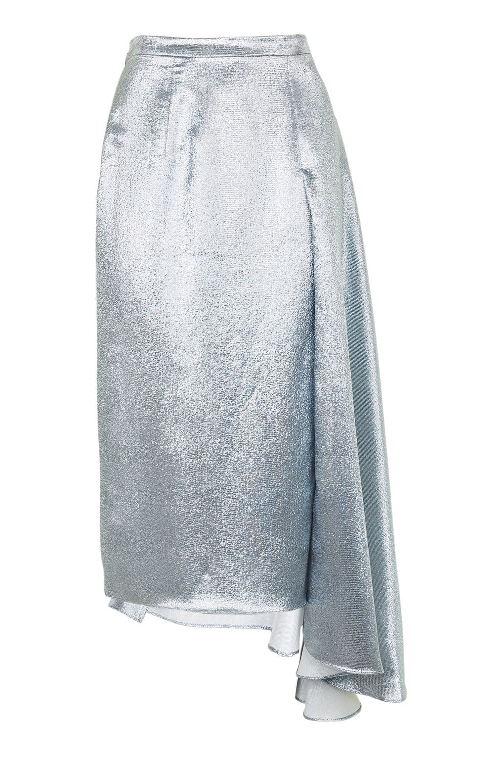 TOPSHOP Lame Asymmetric Skirt by Boutique £95.00 topshop.com