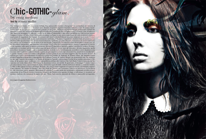 Arizona Muse And Ruby Aldridge For Vogue Italia:  Gothic Glam