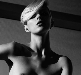 Anja Rubik Topless Black and White Shoot in Industrie Magazine September 2013