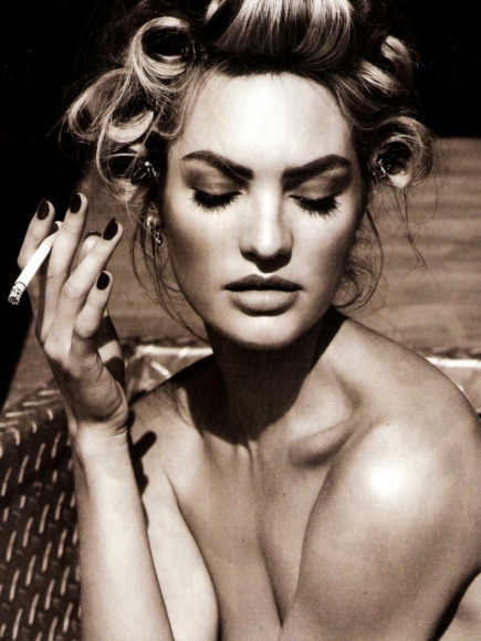 Candice Swanepoel Covered Topless in Vogue Spain April 2013