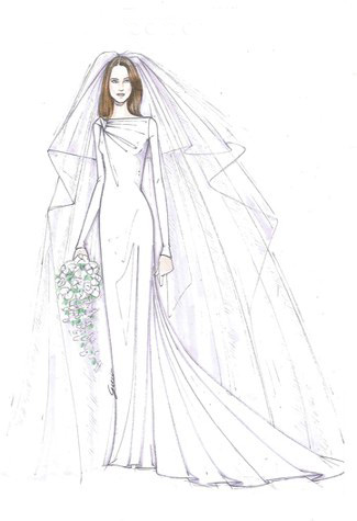 kate middleton wedding dresses sketches. Designers Sketch Kate
