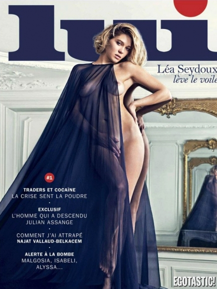 Léa Seydoux Topless Shoot by Mario Sorrenti in LUI Magazine 2013