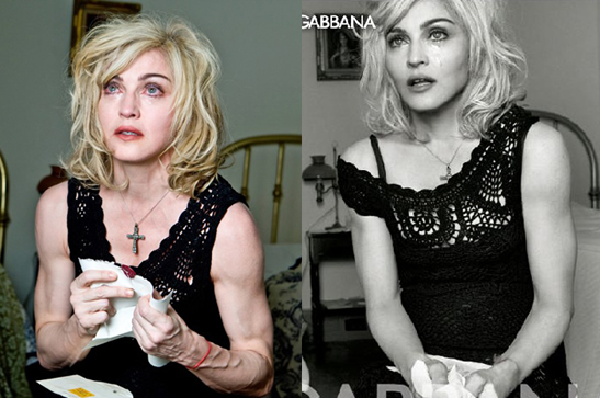 Photos Of Madonna’s Pre-Photoshop Cleavage And Arms For Dolce And Gabbana