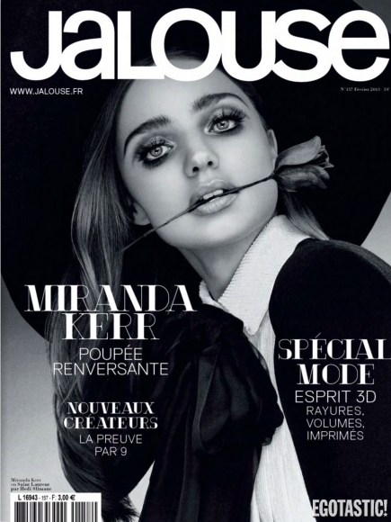 Miranda Kerr Covered Topless in Jalouse Magazine February 2013