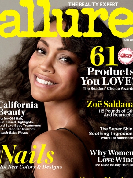 Zoe Saldana Covered Naked for Allure June 2013